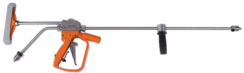 40000psi Pressure Water blasting cleaning machine parts 40K Hand Control gun Dump Style