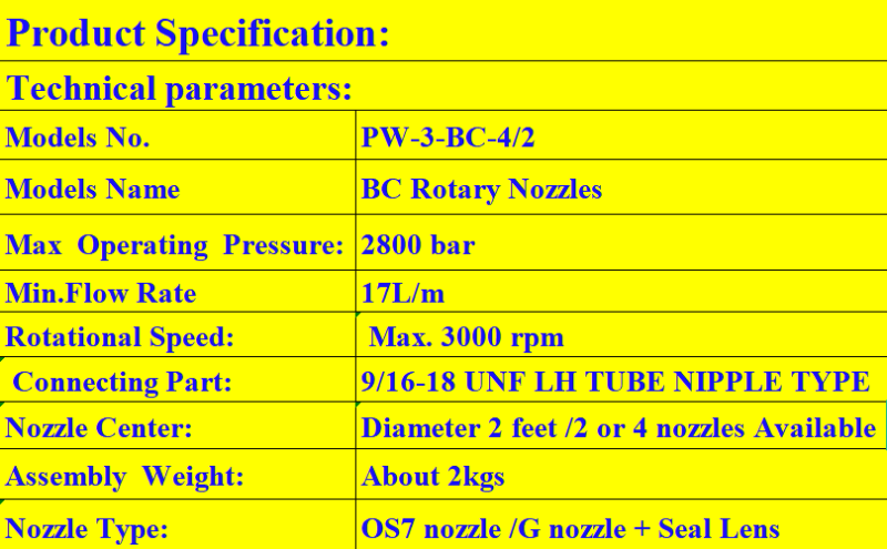 40kpsi Water blasting BC Self-Rotating Surface Cleaning Tool - Image 8