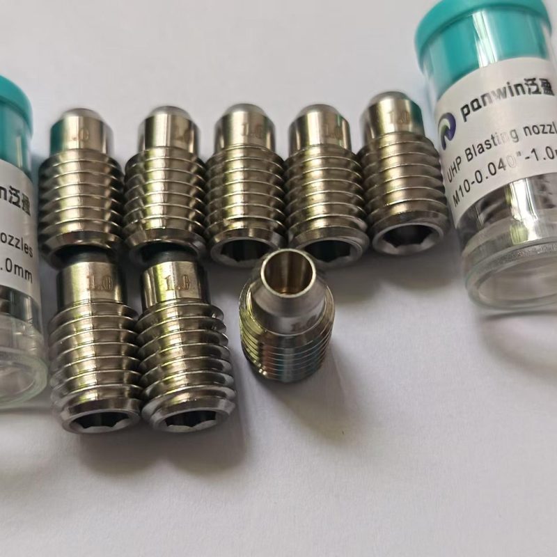 UHP Hydro-Jetting  petrochemicals sugar alcohol Sapphire Water blasting Nozzles M10-1.0mm