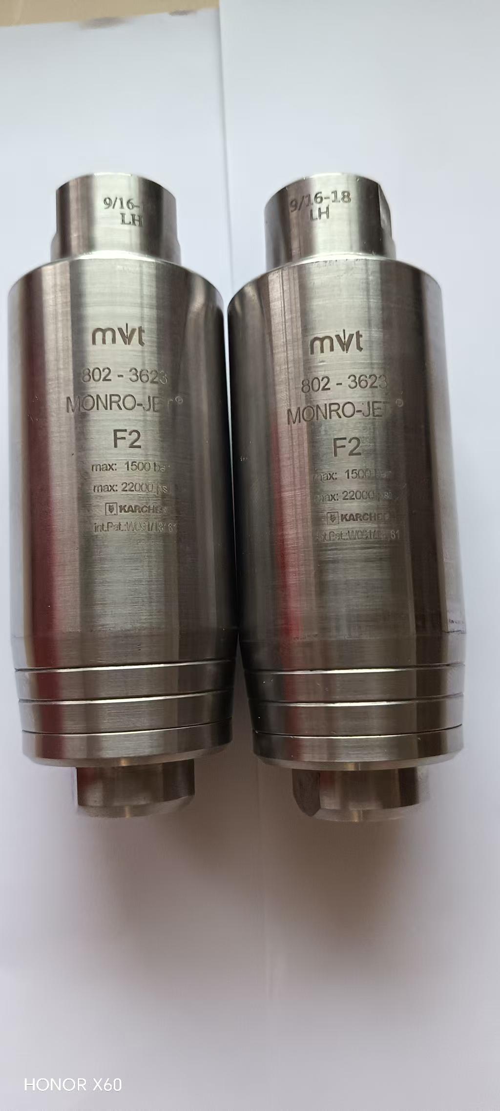 22KPSI 1500Bar Pressure Water Jet Blasting Paint Removal cleaning Rotary Flat Jet for monro MVT F2 Nozzles